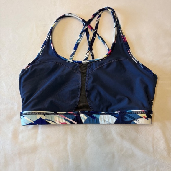 Peloton Sports Bra Pink Blue Geometric Size L - Picture 4 of 5